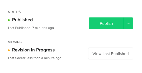 Publishing changes Publishing changes